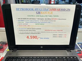 HP PROBOOK 455 G1 15.6"/AMD A8/SSD 256GB/RAM 8GB - 3
