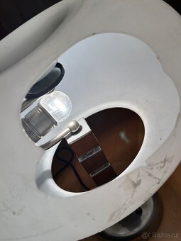 Funkcionalismus art deco chrom starožitná lampa lampička - 3