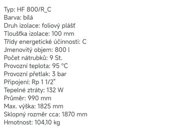 Akumulační nadoba 800l zateplena - 3