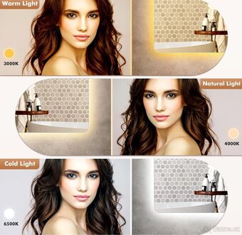 Nové Koupelnové zrcadlo s ohřevem osvětlením 800x600mm - 3