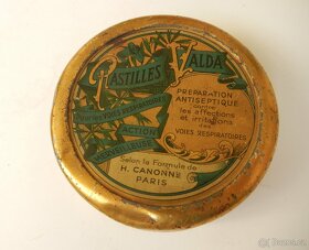 Starožitná plechová krabička Pastilles Valda - 3