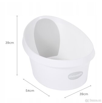 Shnuggle vanička bílá s modrou opěrkou - 3