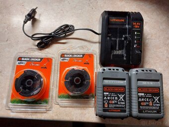 Black+Decker Aku vyžínač+2 baterie+2 struny+štít - 3