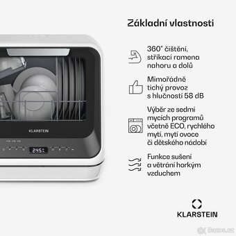 Nanowash 42cm 6 Programů Stolní Myčka Černý - 3