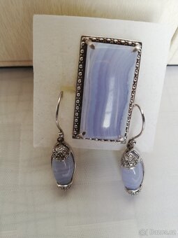 Prsten, velký achát ve stříbře - 3