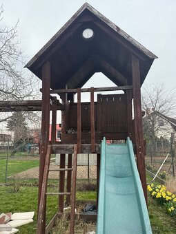 Zahradní domeček, domeček pro děti, skluzavka - 3