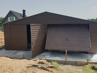 Plechová garáž 7x5m. - 3