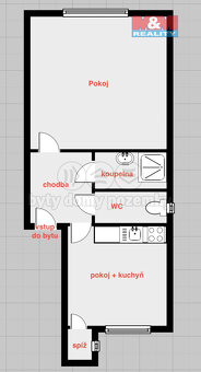 Pronájem bytu 2+kk, 46 m², Ostrava, ul. Hudební - 3
