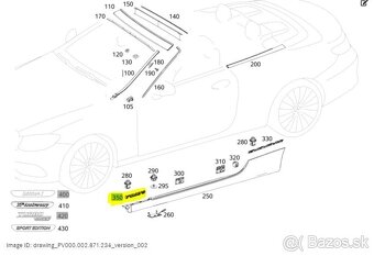 Mercedes E class W238 A238 drziak plastoveho podbehu, pravy - 3