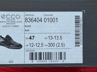 Pánské nové kožené boty Ecco vel.47 - 3