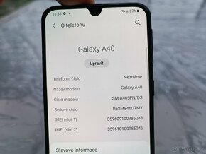 Mobilní telefon Samsung A40 / 4GB RAM / DualSim / 64GB / - 3