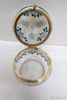 Dóza na šperky - Růže a pomněnky - 1880 - 3