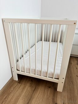 IKEA bílá postýlka Gulliver vč. matrace - 3