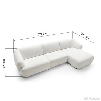 Designová béžová pohovka - 3