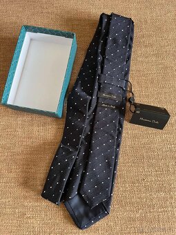 kravata Massimo Dutti – tmavě modrá s puntíky - 3