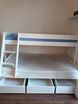 Patrová postel Vestervig bílá borovice 90x200 a 140x200 cm - 3