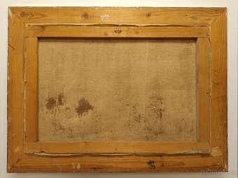 Obraz V. Novotný, Žně 1941, olej na plátně 58x78 - 3