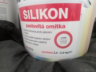Silikonová pastovitá omítka bílá - 3