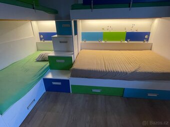 Patrové postele pro 3 děti a postel pro kamarády nebo 4 děti - 3
