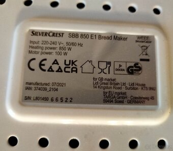 Pekárna Silvercrest - 3