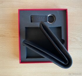 Originální panská kožená peněženka HUGO BOSS a přívěsek - 3