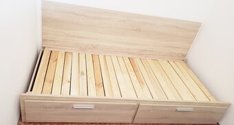 DŘEVOČAL Postel s Madrací a Úložným prostorem na kolečkách - 3