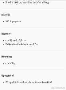 Vyhřívaná podložka na autosedačku - 3