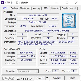 Intel Core i7 7700 - 3