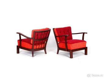 Párová křesla THONET popřečalounění, 1950 - 3