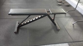 Benchpress lavice, polohovací lavice, závaží, Žebřiny - 3