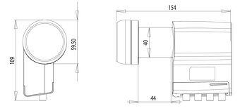 Inverto Extend Quattro Long Neck 40mm LNB - cena za 2 kusy - 3