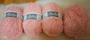 Retro krásná efektní bavl.příze Sluka 4ks - 3