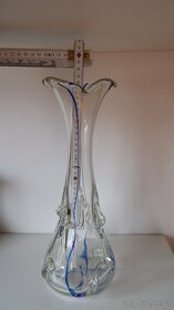 Váza, hutní sklo, zdobení - 3