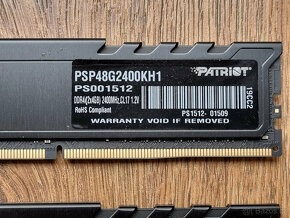 Patriot 8GB (2x4GB) DDR4 2400MHz - stále v záruce - 3