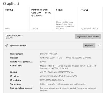 Samsung R530,CPU T4400,WIN 10,HDD 500GB,RAM 8GB,15.4 palců - 3