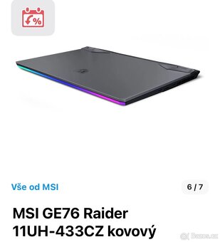 Herní notebook Rtx 3080, 64Gb RAM - 3