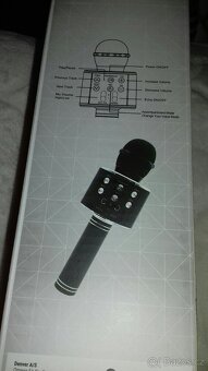 Karaoke mikrofon s vestavěným reproduktorem, nový - 3