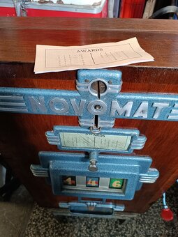 Starý výherní automat NOVAMAT 1952, art Deco, funkční - 3