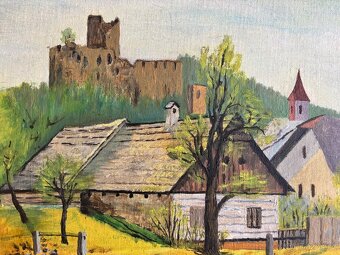 Obraz Nekula Landštejn1956, olej 44x58 - 3