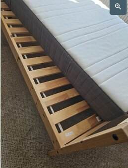 Dřevěná postel IKEA+matrace 90X200 - 3