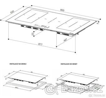 Varná deska indukce Faber FCH 95 BK KL - nová, 900x520 mm - 3