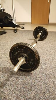 Osa - Činka zalomená + 2 x 10 kg kotouče + stepper - 3