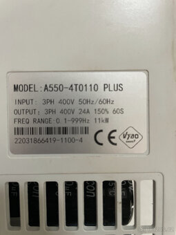 Frekvenční měnič WYBO STANDARD A550 Plus 11kW – 400V - 3