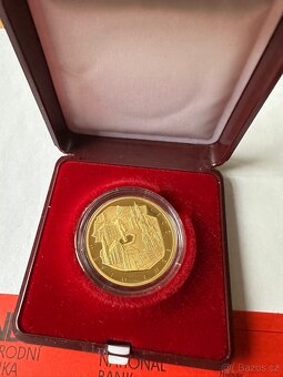 Zlatá 5000 Kč město Cheb Proof. Vzácná mince - 3