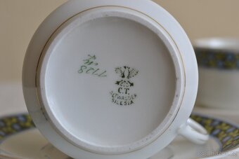 Porcelánové šálky starožitné s podšálky - 3