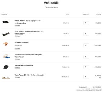 Veslarsky trenazer WaterRower S4 Oak + prislusenstvi a extra - 3