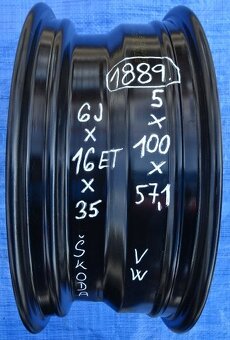 Plechové disky 16" Škoda Scala, Kamiq, VW T-cross - 3