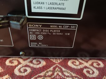 CD přehrávač SONY CDP-561 - 3