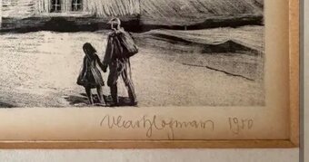 Obraz litografie Hofman Vlastimil 1950 - 3