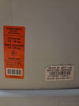 Autosedačka Römer Kidfix/ Isofix "zebra" 15-36 kg - 3